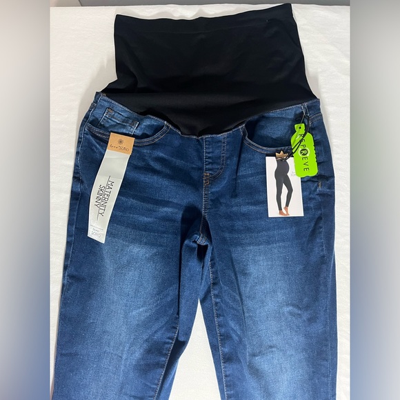 Love Soho Maternity Blue Skinny Jeans Pants Size Medium NWT Recycled Material - Picture 5 of 11
